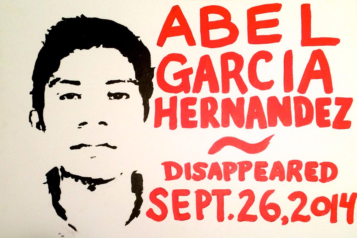 MakeMeObsolete's tweet photo. One years since #Ayotzinapa. This poster of Abel Garcia Hernandez shouldn't have to exist. #saytheirname http://t.co/edvNBd0YA6