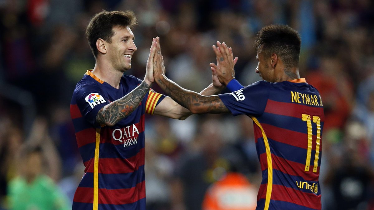 FCBarcelona's tweet photo. [MATCH REPORT] Catalans ride second-half surge to 4–1 victory, stay perfect in @LaLiga http://t.co/gVMFjkeGUC http://t.co/mdHmxrVmwS