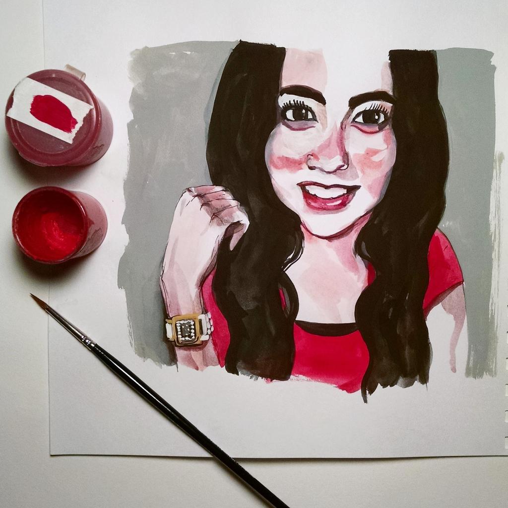 jkroik's tweet image. My 8th #communityportrait I love her pose and her attitude! #illustrationart #portrait #portraitart #painting