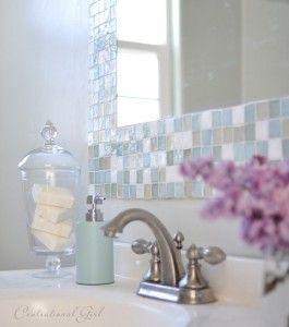 We are always on the look out for #creative ways to use #mosaics. This beautiful #DIY mirror caught our eye.