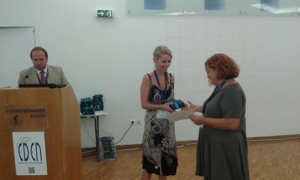 StephCher1's tweet photo. Awarding #teachers  who excel against all odds &amp; obstacles. @EDEN20_Official @ods_eu #occathens #edtech #edchat #OER http://t.co/IR6Dtdj8sG
