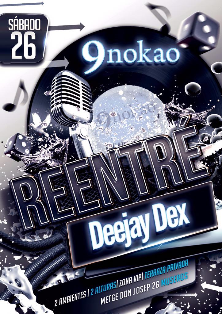 9Nokao's tweet photo. 💣💣💣 BOOOOM 💣💣💣  ¿Teníais ganas de  disfrutar de 9 Nokao con toda su esencia?  Este sábado 26 REENTRÉ con @dex_dj http://t.co/jVt3K8dJhR