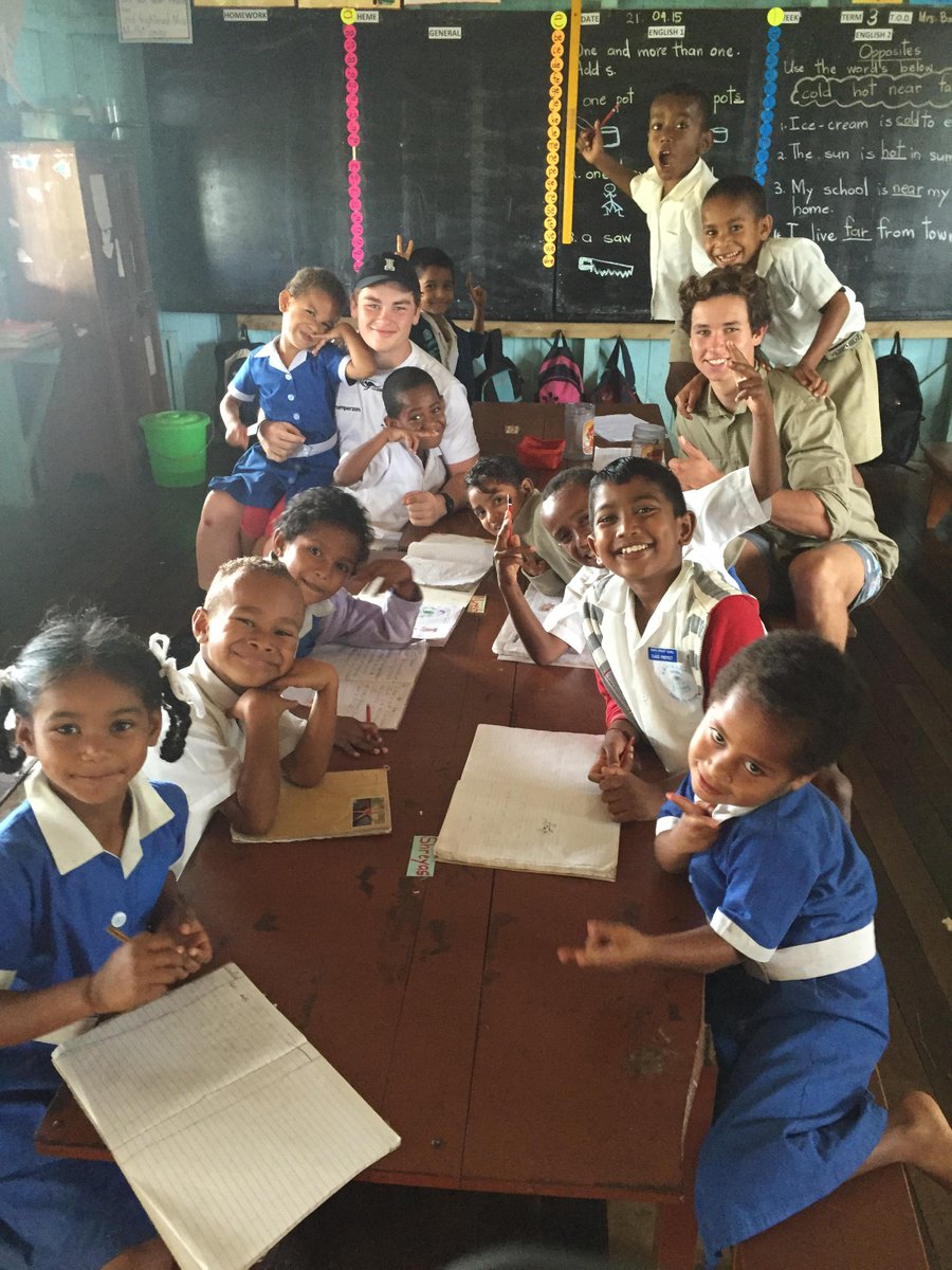 IonaBrisbane's tweet photo. Looks like the @ionabrisbane boys have received a warm welcome in Fiji. #newfriends  #communityforlife http://t.co/jT2ihxU6DM