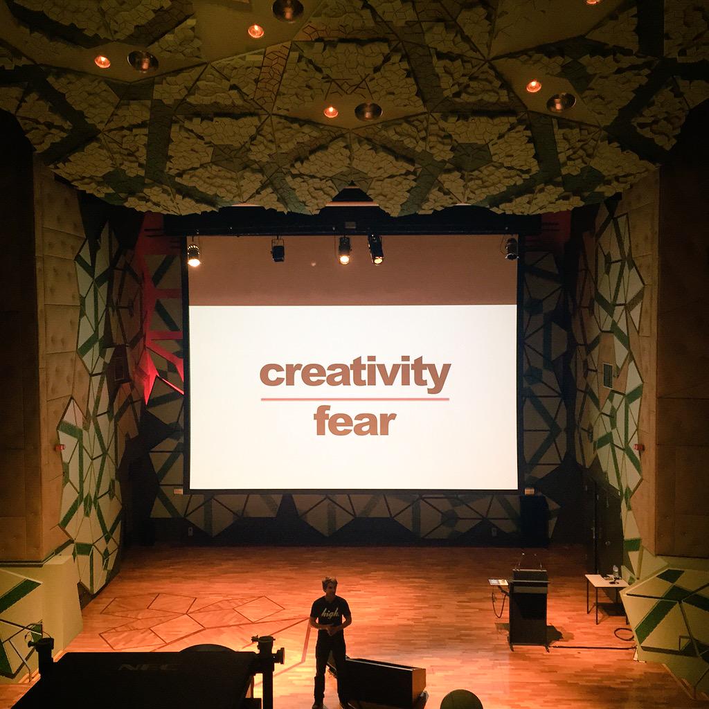 RMITMOFE's tweet photo. The brave are not without fear. Nothing great is ever achieved without creative courage: @toddsampsonOz #entrepreneur http://t.co/OAxnM3ITsL