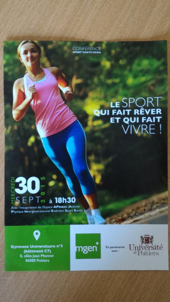 UnivSportSante's tweet photo. Après #UELNESS, inauguration de #APiness à #Poitiers.
Le 30/09 avec J. Galfione, @UnivPoitiers et @groupe_mgen http://t.co/MBpDEij4jR