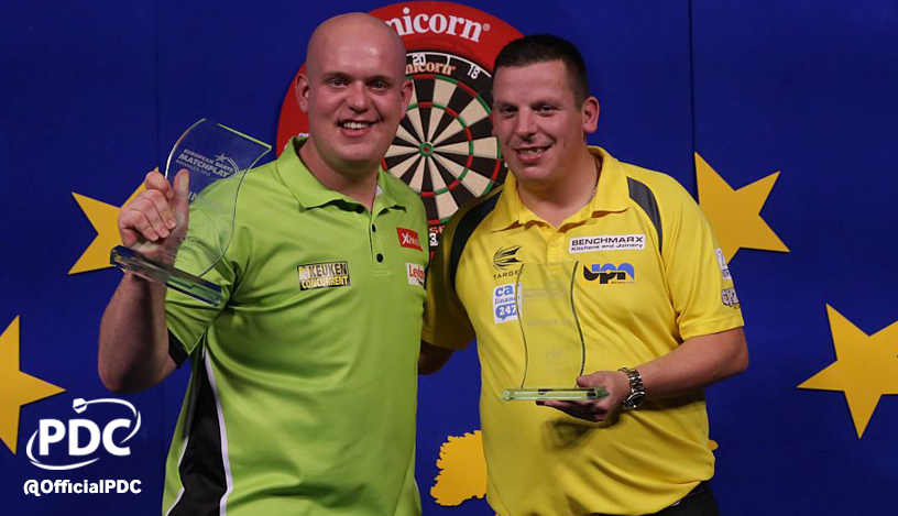 OfficialPDC's tweet photo. Congratulations to the European Darts Matchplay Champion @MvG180! Review the action: http://t.co/MMcJyjKmHD #EDM15 http://t.co/I8jMwfy5Wp