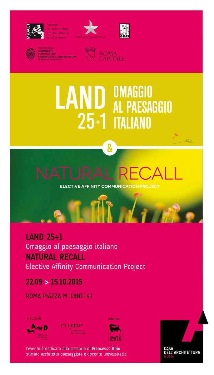 NaturalRecall's tweet image. #savethedate #vernissage #NaturalRecall &amp;amp; #LAND25 @casarchitettura 
Tomorrow, 22 September 2015, 18:00