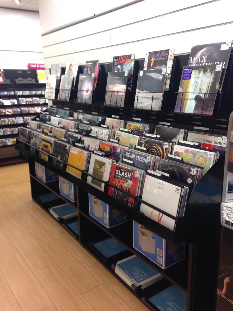 hmvHarrogate's tweet photo. It's finally arrived! We have just installed our vinyl section. Come in and have a dig! #HMV #vinyl http://t.co/cisTCLlxvY