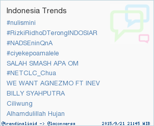 trendinaliaID's tweet image. Trend Alert: #NETCLC_Chua. More trends at trendinalia.com/twitter-trendi… #trndnl
