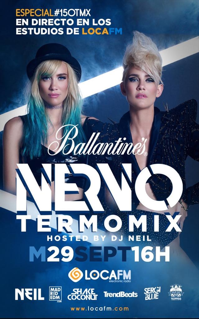 Lo sabe todo el mundo ya, pero seguimos flipando.
<a href="/nervomusic/">NERVO</a> en <a href="/locafm/">LOCA FM</a> entrevistadas por <a href="/neilsole/">Dj Neil®</a> 
#Termomix150