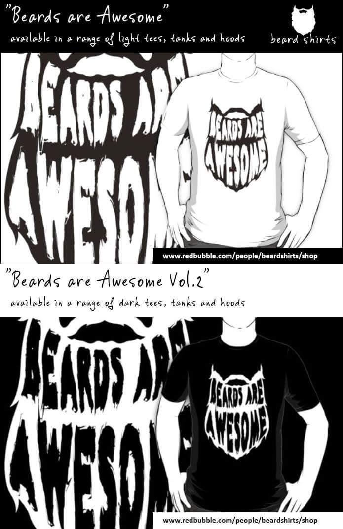 "Beards are Awesome"

redbubble.com/people/beardsh…

#beard #beards #tees #tanks #hoodies #apparel #beardlove #awesome
