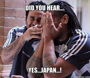SA_Heroes's tweet photo. Making light of the #Boks loss to Japan. Enough with the tears, time for a good laugh  #WeNeedANaasBothaComeback http://t.co/uSQbk8sDy5