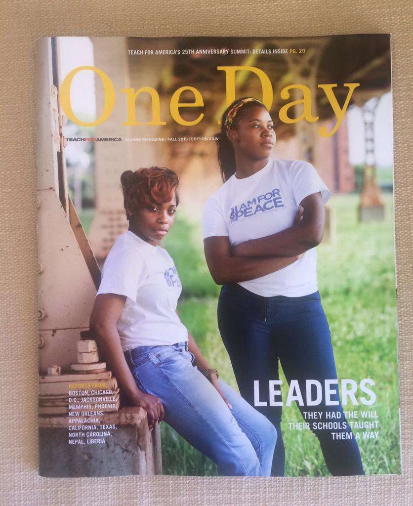 RebeccaGeorge78's tweet image. Want to be inspired? Pick up the @TeachForAmerica @OneDayAllKids Fall 2015 alumni magazine!  #teacherschangetheworld