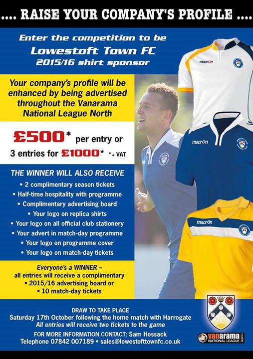 OFCLTRAWLERBOYS's tweet photo. Shirt Sponsorship Raffle only round the corner! Net yourself a chance to sponsor the Trawler Boys! £500+ per ticket! http://t.co/58bvCaLjlk