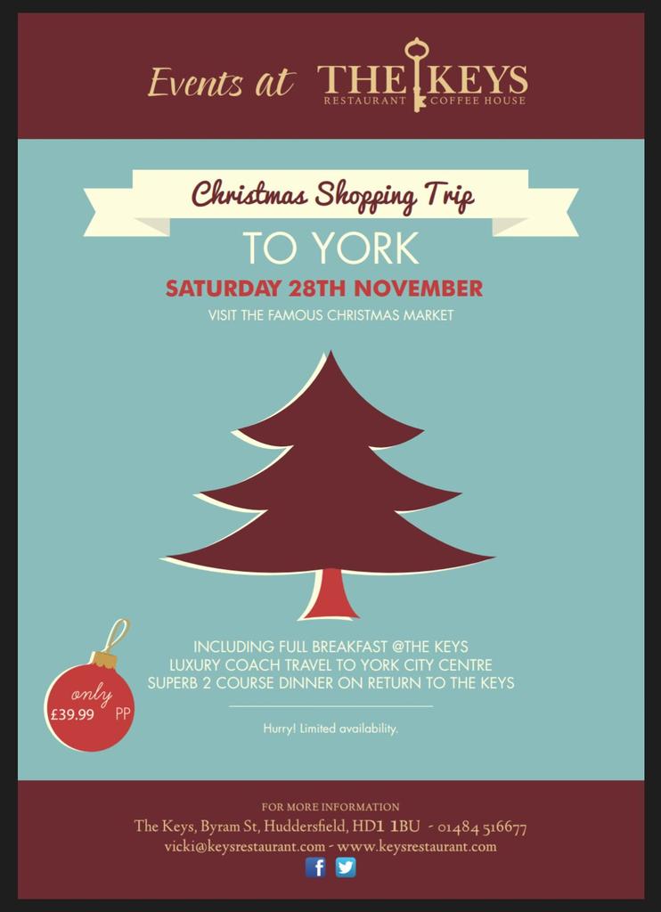 The coaches are filling up for our Christmas Shopping Trip to York! Don't miss your chance!!! #ChristmasinYork