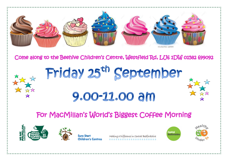 BeehiveCCDunst's tweet photo. Come and join us as we take part in the World's Biggest Coffee Morning event in aid of MacMillan Cancer Support. http://t.co/MUcmemh8JS