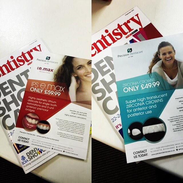 Our new promotions in the <a href="/FMCPro/">FMC Professional</a> #Dentistry magazine this month! Thanks to <a href="/ApplePrintNews/">ApplePrint&Creative</a>! #e.max #zirconia #dental