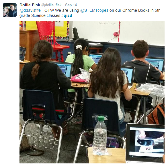 ddavisfife's tweet photo. TOTW September Re-Tweet for Prizes Week 3 Winner #qisdlearns http://t.co/leRfzLwHnW