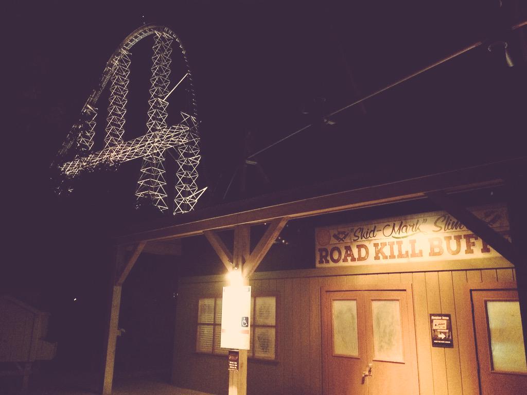 cedarpointnews's tweet photo. Who's tried the brand new Slaughterhouse haunt? #roadkillbuffet http://t.co/e6czYHy2WV