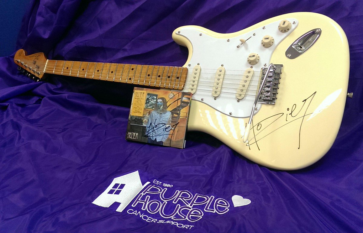 PurpleHouseIRL's tweet photo. Huge thanks to @Hozier for donating one of his signed guitars for our 25th Anniversary auction. info@purplehouse.ie http://t.co/rN2EXWWkvM