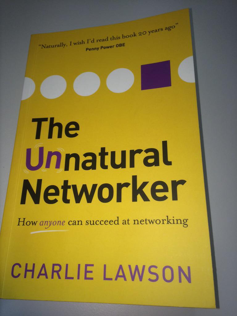 Recommend reading for anyone involved in any networking #The Unnatural Networker <a href="/CH_Lawson/">Charlie Lawson</a> <a href="/BNIBerksWilts/">BNI Berks & Wilts</a>