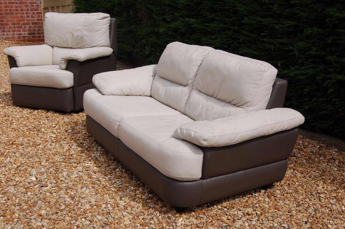 shabby chic upcycle on twitter coffee cream leather two seater