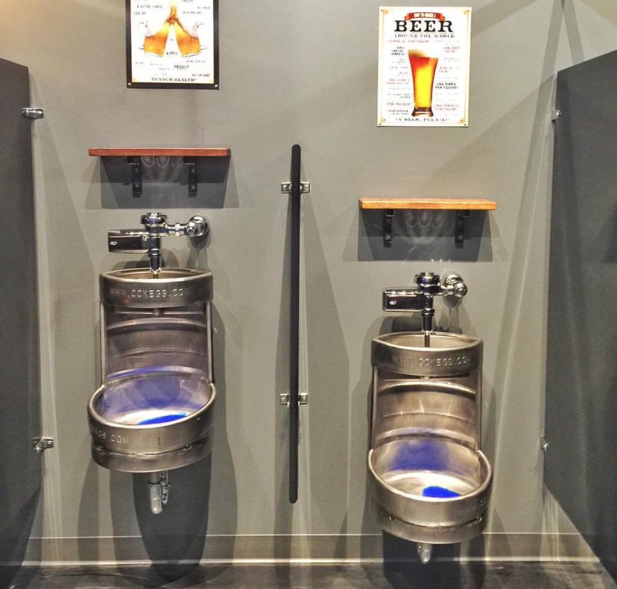 Perfect Urinals at Badger State Brewing Company in Green Bay are made