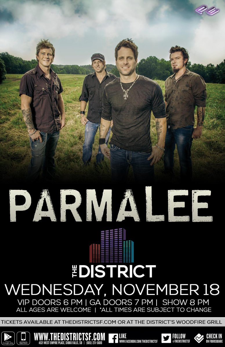 US95FM's tweet photo. RT to win @parmalee tickets at @TheDistrictSF Wed. Nov 18th BEFORE they go on sale this Friday! //@SonjaLangseth http://t.co/fqI0F26IMP