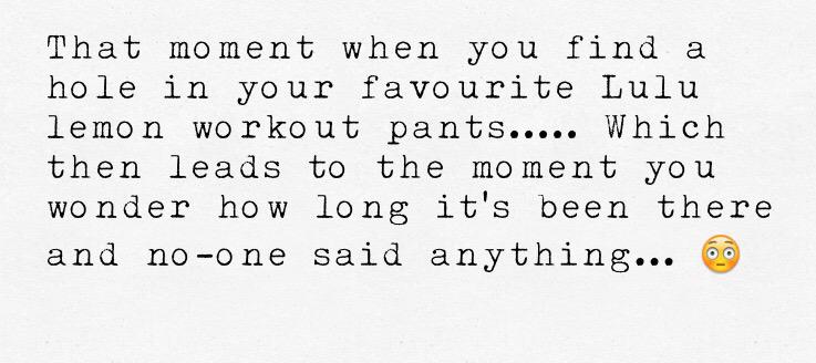 thejodiaries's tweet image. #Instructorproblems #groupfitness #lesmills #lululemon #hole