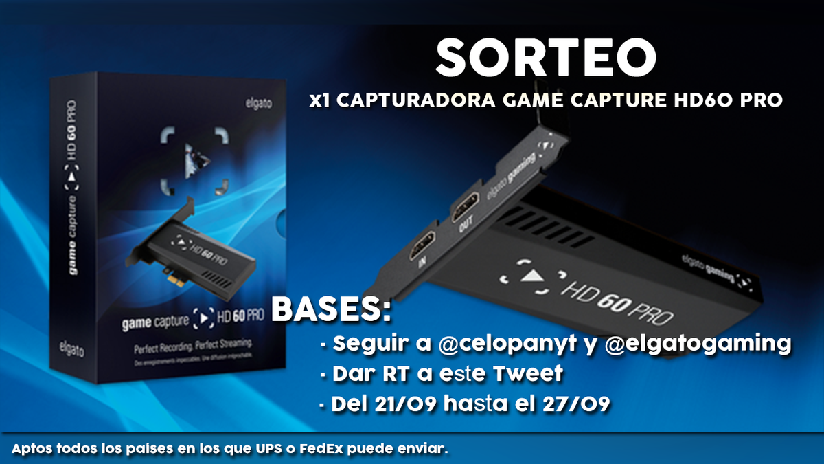 CelopanYT's tweet photo. Da RT a ESTE TWEET para poder ganar 1 Game Capture HD 60 Pro y sigue a @elgatogaming y a @CelopanYT (fin 27/09/15) ^^ http://t.co/szjCttVc6N
