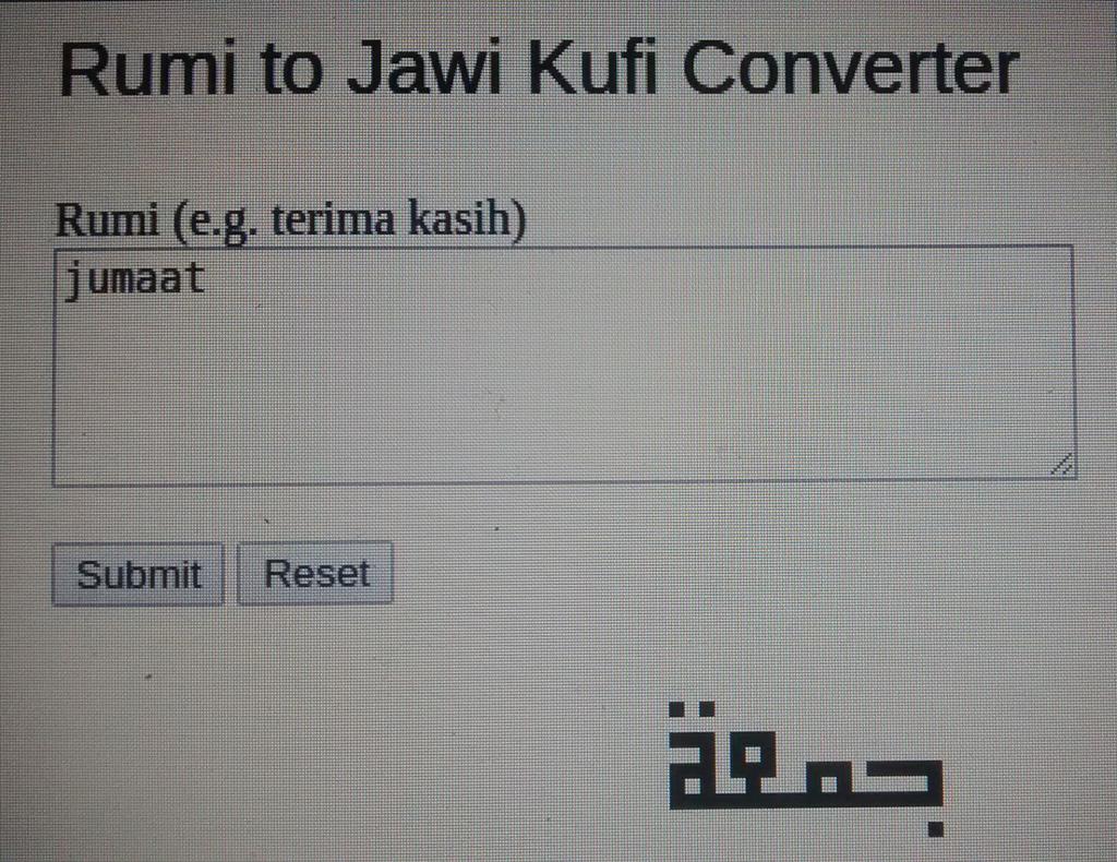 E-Jawi Converter - This application offers you the possibility to