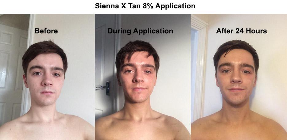MaxAppearance's tweet photo. We're absolutely loving the natural look of Sienna X 8%! Check out our before-during-after @SiennaXOfficial #tanning http://t.co/otwINYObOr