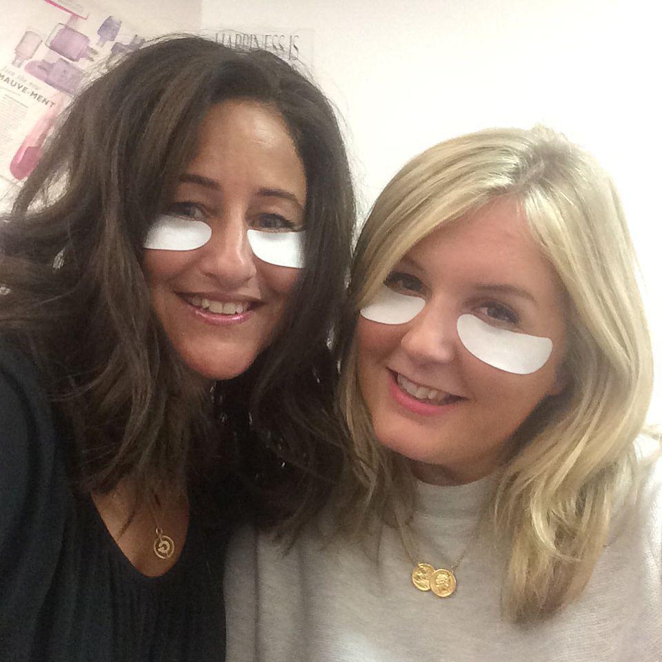 Genniko's tweet photo. Just a regular Monday in the office with @amywanstall @masquebaruk #masquebarselfie #eyepatches #darkcircles #eyeba… http://t.co/DnVbFeaJnT