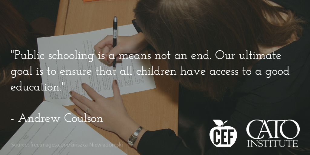 Anyone who cares about the true goal of ed should value most effective means <a href="/Andrew_Coulson/">Andrew J. Coulson</a> cato.org/publications/c…