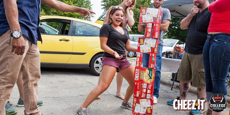 cheezit's tweet photo. Tailgating Tip #24: Bring Cheez-It on @CollegeGameDay and be the life of the party. http://t.co/Eb7PM9I7ES