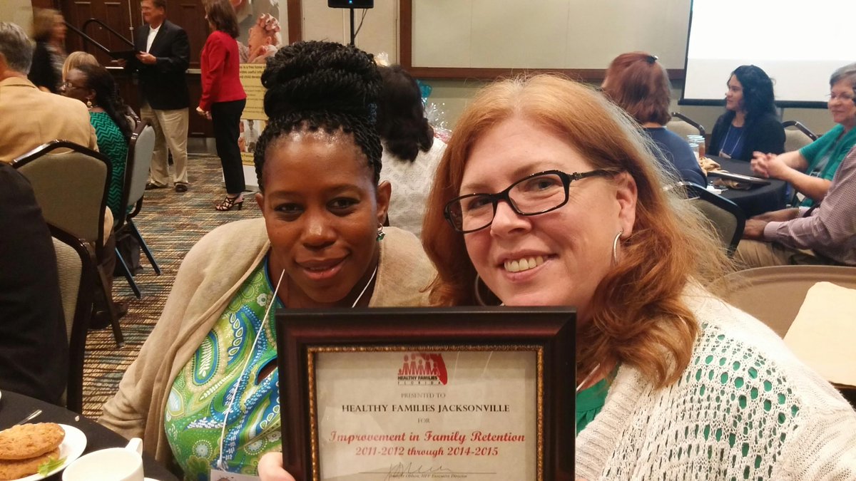 JaxChildrens's tweet photo. Congrats Healthy Families of Jax for winning the "Improvement in Family Retention" award! #hardworkers #forthekids http://t.co/6BSM48MCMN