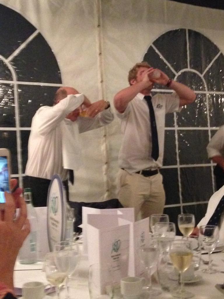 <a href="/ikeytigers/">Ikey Tigers</a> captain Guy Alexander challenges <a href="/OURFCblues/">OURFC</a> manager to a pint.