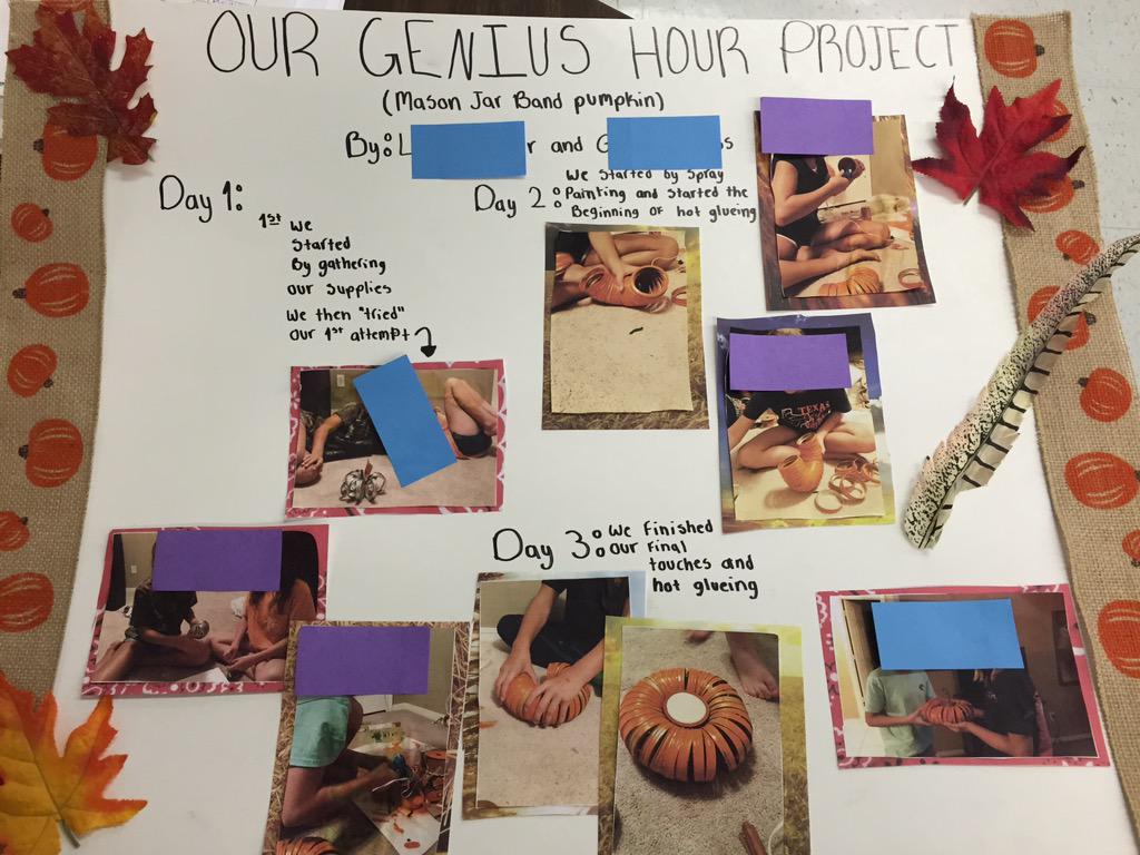 BuengerSarah's tweet photo. Genius hour project turned in! #Wjhchat #geniushour #geniuschat http://t.co/do4zwDRFeP