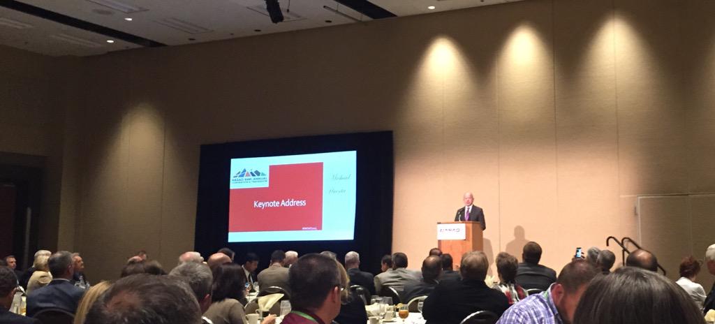 KristiIveyNBAA's tweet photo. Listening to FAA Administrator Huerta #NASAO2015-#NBAA agrees w/ concerns about unintended consequences #stopuserfees http://t.co/jgUKJvjVz4