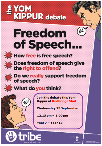Cranbrook_Syn's tweet photo. Do we have the freedom of speech? What do YOU think? Join us at the @TheTribeUK Yom Kippur Debate to have your say! http://t.co/mCOKNNdZQS
