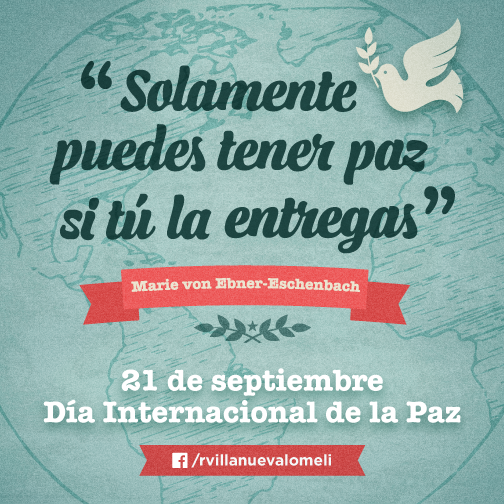 rvillanueval's tweet photo. Lo he dicho antes, la cultura de la paz debe iniciar desde casa. Feliz #DíaInternacionaldelaPaz!! http://t.co/vmdHiUs8Tl
