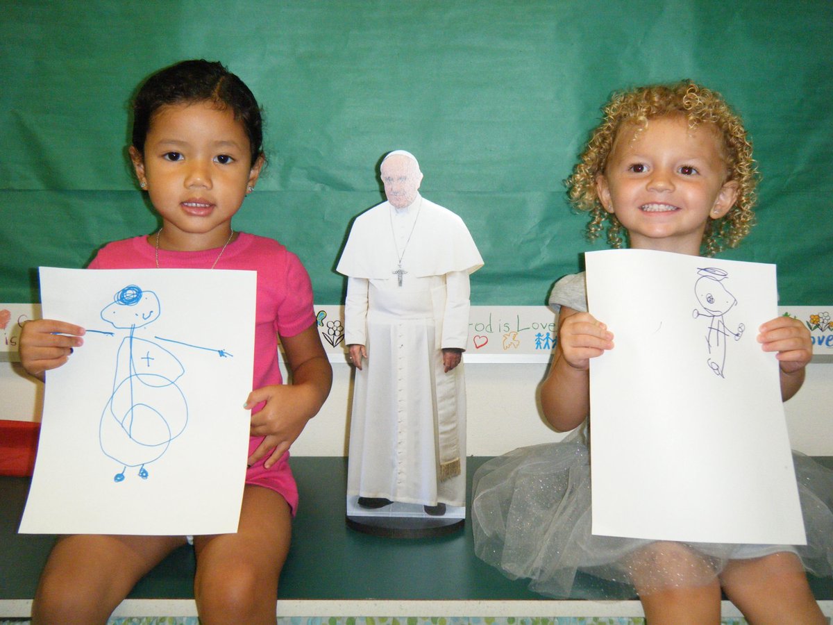 RCSeagle's tweet photo. RCS 3yr olds learned that Pope Francis helps people in need.  They suggested that he love, hug &amp; hold their hand http://t.co/aucCT4j0fB