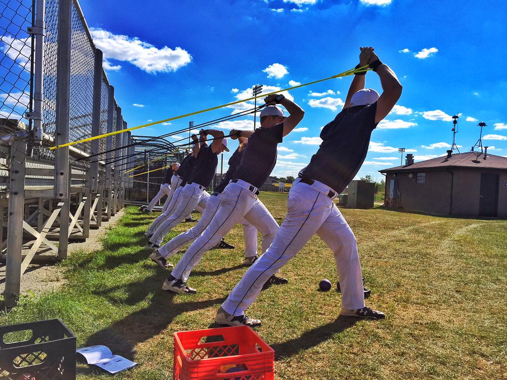 CUJacketsBase's tweet photo. The pitchers getting their work in with the @jaegersports bands! #fallball #bandsfordays #feedit http://t.co/lZiuwHtKUl
