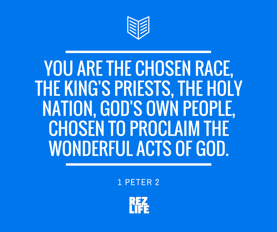 RezilientLife's tweet photo. "You are...chosen to proclaim the wonderful acts of God, who called you out of darkness."
1 Peter 2:9 http://t.co/DezN1p8O9A