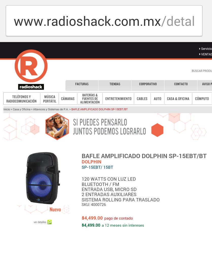 ElectronicsRM's tweet image. #SiempreHeQueridoDecirte que nuestros bafles son mejores que los de @RadioShack_Mex ¡Cómpralo ya por $3,100!