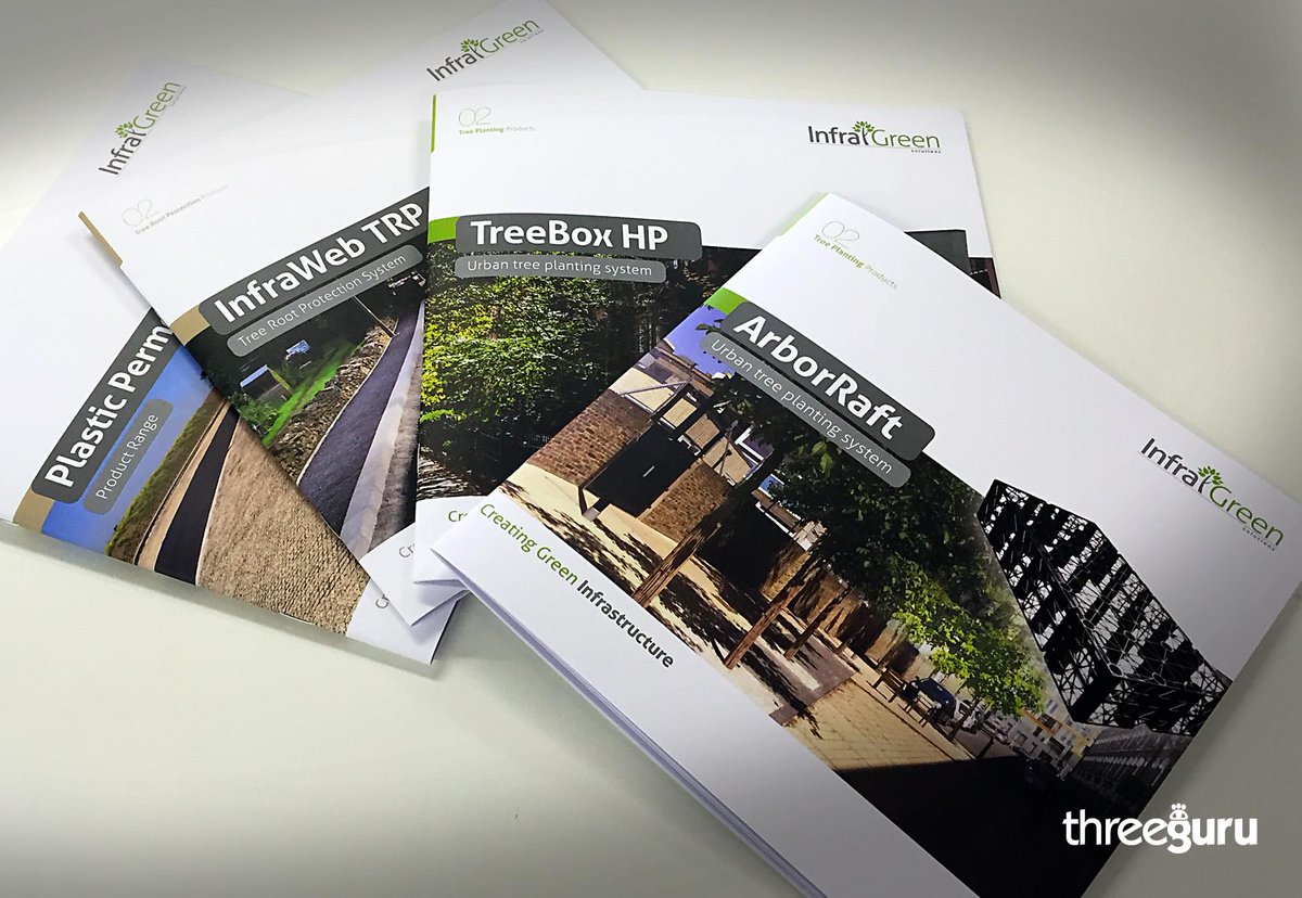 threeguru's tweet photo. Suite of @infragreenltd #literature arrived in time for @ArbAssociation day 1 #Arbconference15 #design #print #derby http://t.co/tqyqOJWJL9