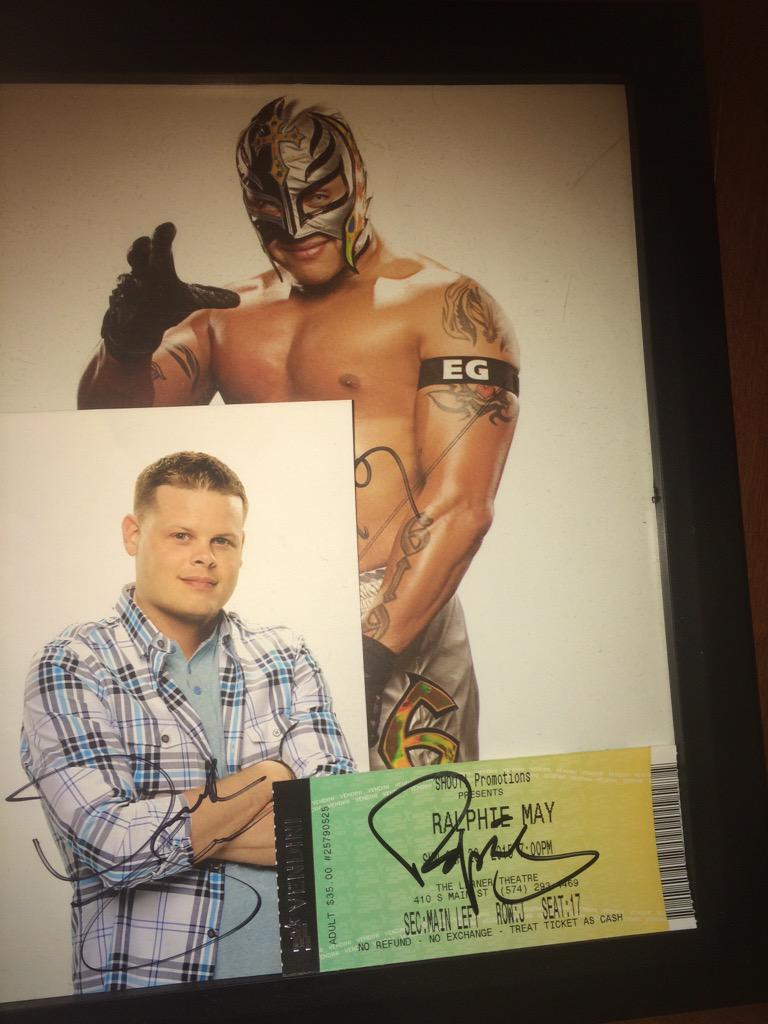 BigTF200's tweet photo. @Ralphie_May joins the wall. Next to @DerrickL and @reymysterio #TheThreeLegends http://t.co/DwNrrT66jL