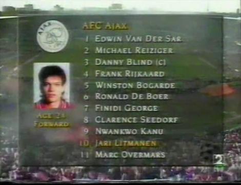 Ajax's team in 1995.
