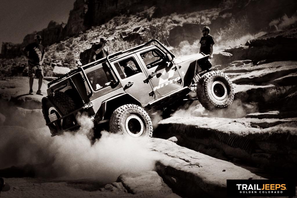 TrailJeeps's tweet photo. Dynatrac doing work on Pritchett Canyon during #JKX #JKX2015 http://t.co/A3PrFRtkWF