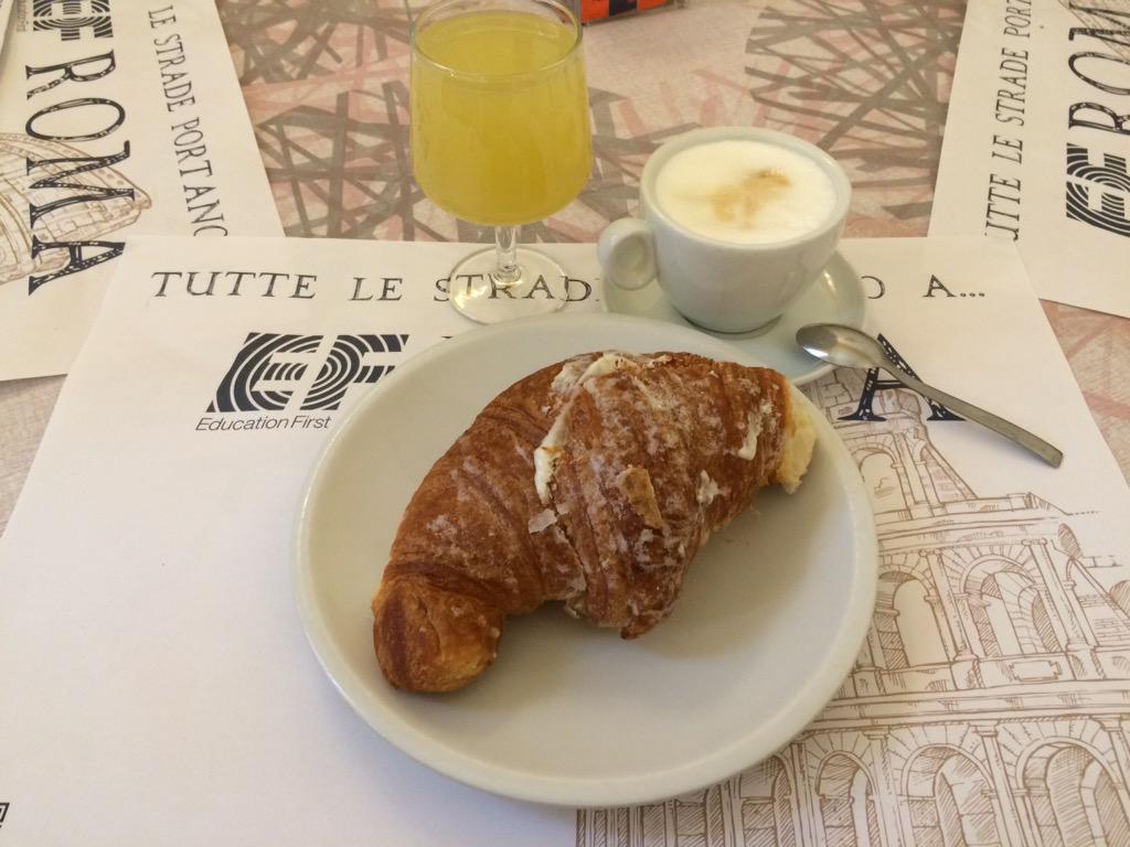 beccajboud's tweet photo. Starting the week off right! #colazione #efroma #livethelanguage #EFmoment #EFhelloworld http://t.co/pdsCoDZfwR